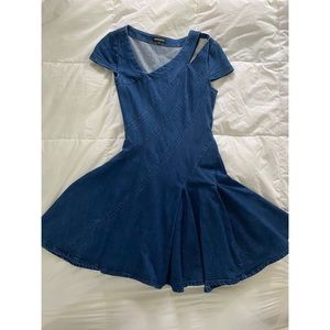 MISS SIXTY DENIM FIT AND FLARE DRESS